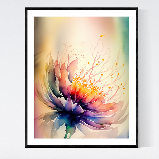 ’Ethereal’ Original Floral Art Print Watercolor Style 8X10 Home Decor Wall