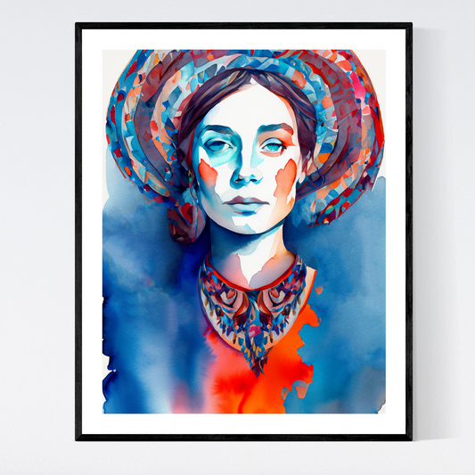 ’Conviction’ Portrait Of Woman Original Art Print Watercolor Style Home Decor 8X10 Wall