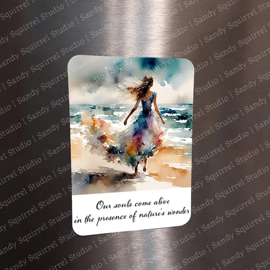 ’Alive’ Sublimated Image Magnet With Quote