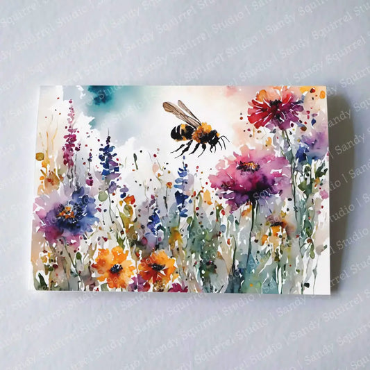 Busy Bee 5X7 Greeting Card Wholesale Notecard