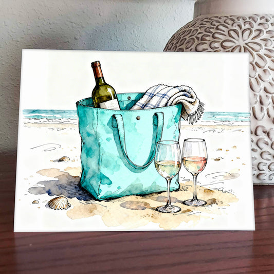 Chill Watercolor Style Coastal Beach Art