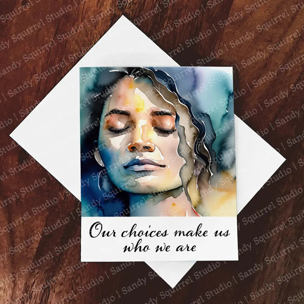 Choices Watercolor Style Greeting Card