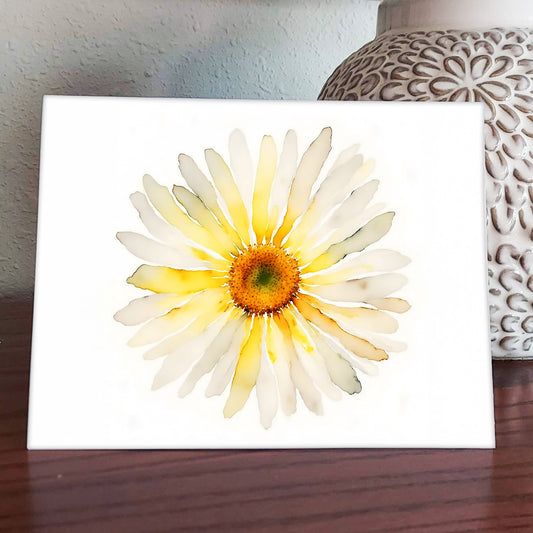 Daisy Sun Watercolor Style Floral Notecard