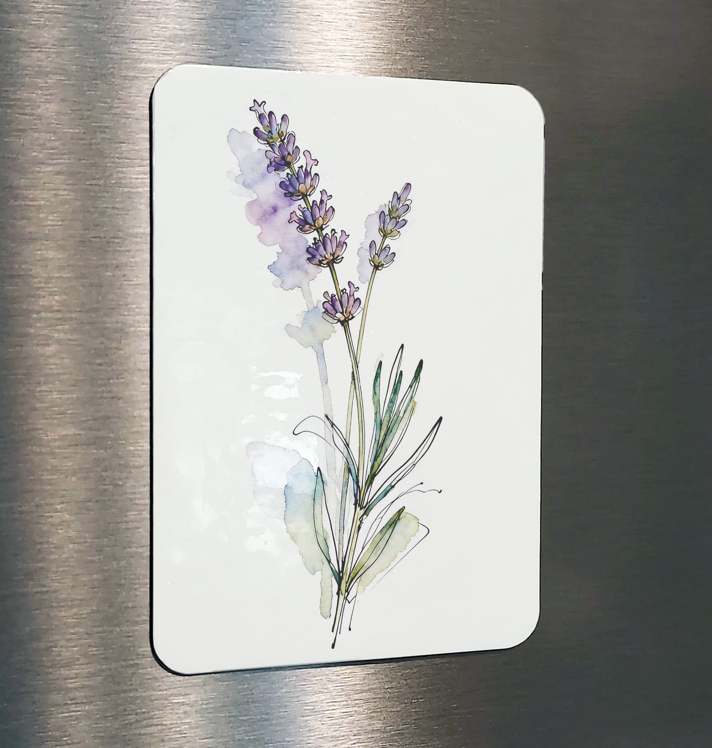 Devoted Watercolor Style Lavender Floral Art