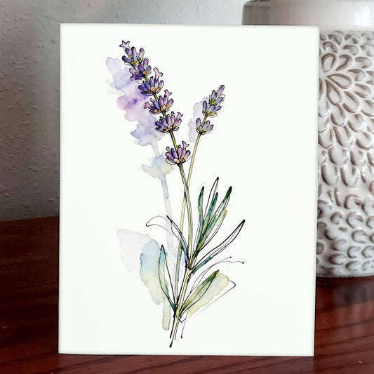 Devoted Watercolor Style Lavender Floral Art