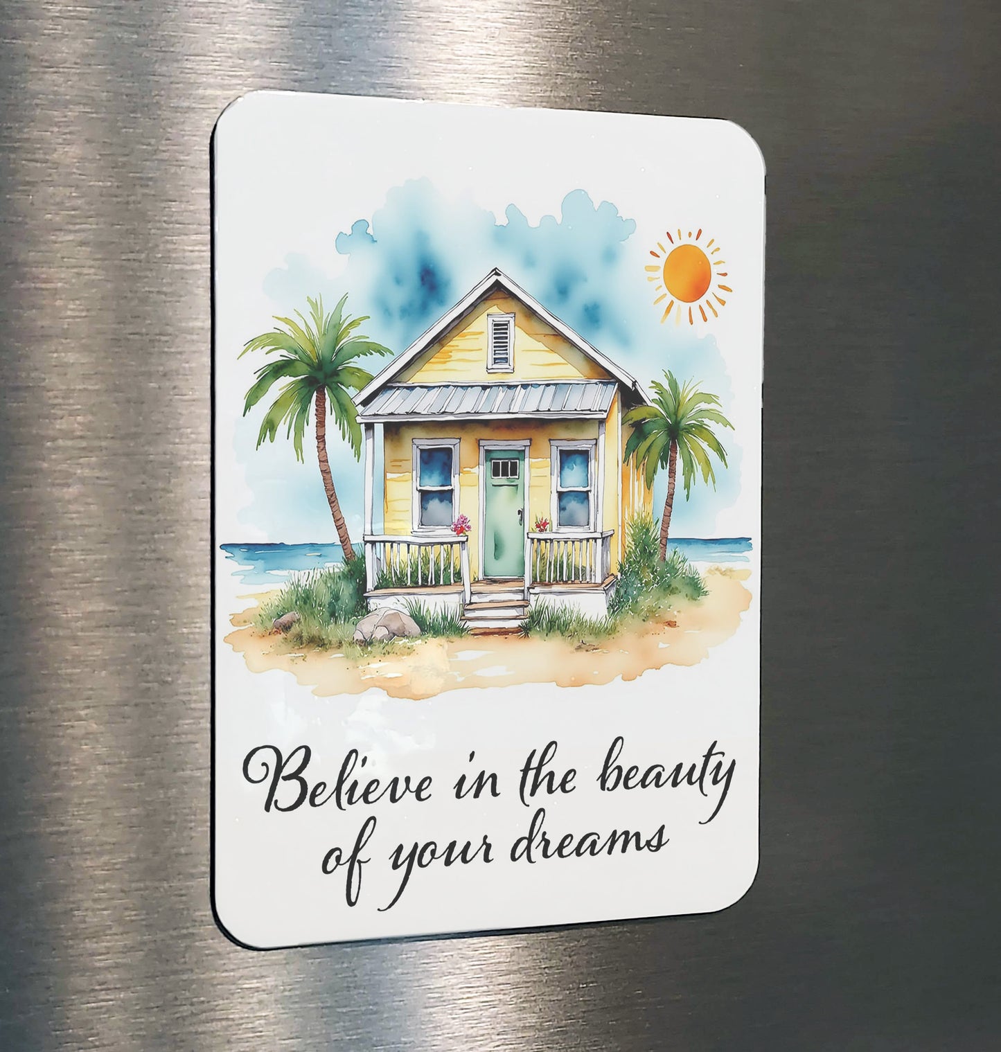 Dreams Watercolor Style Tropical Coastal Art