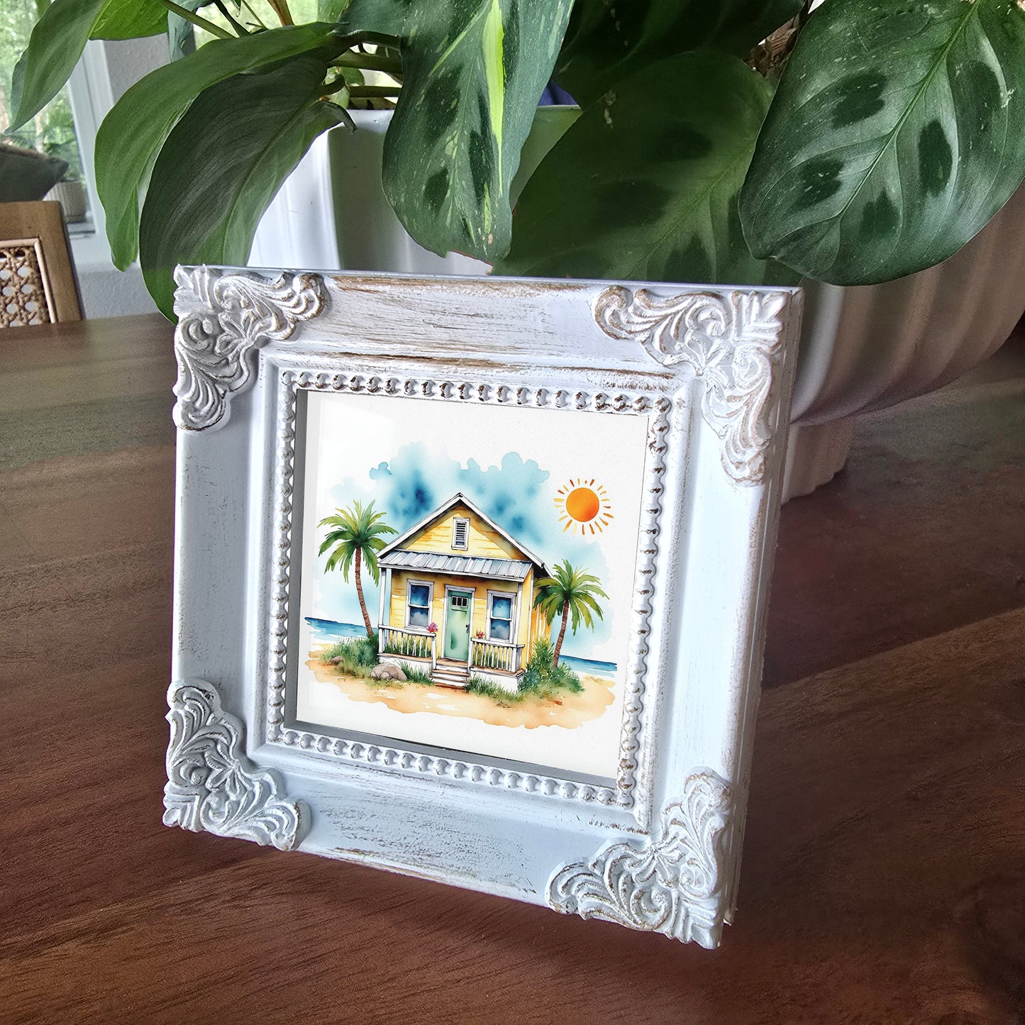 Dreams Watercolor Style Tropical Coastal Art