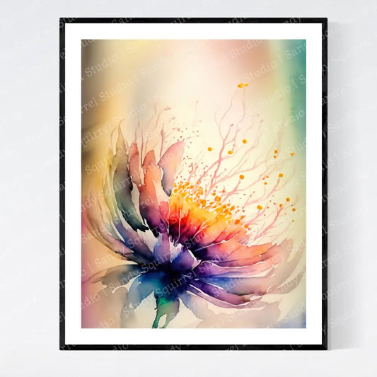 ’Ethereal’ Original Floral Art Print Watercolor Style 8X10 Home Decor Wall