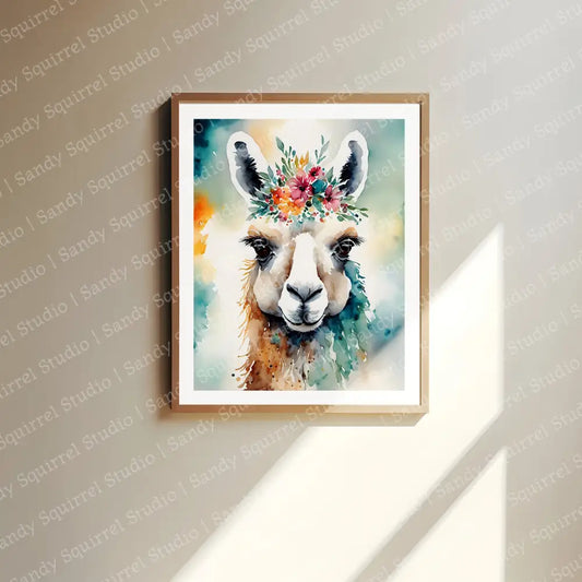 ’Floral Whimsy’ Original Watercolor - Style Llama 8X10 Wall Art Print