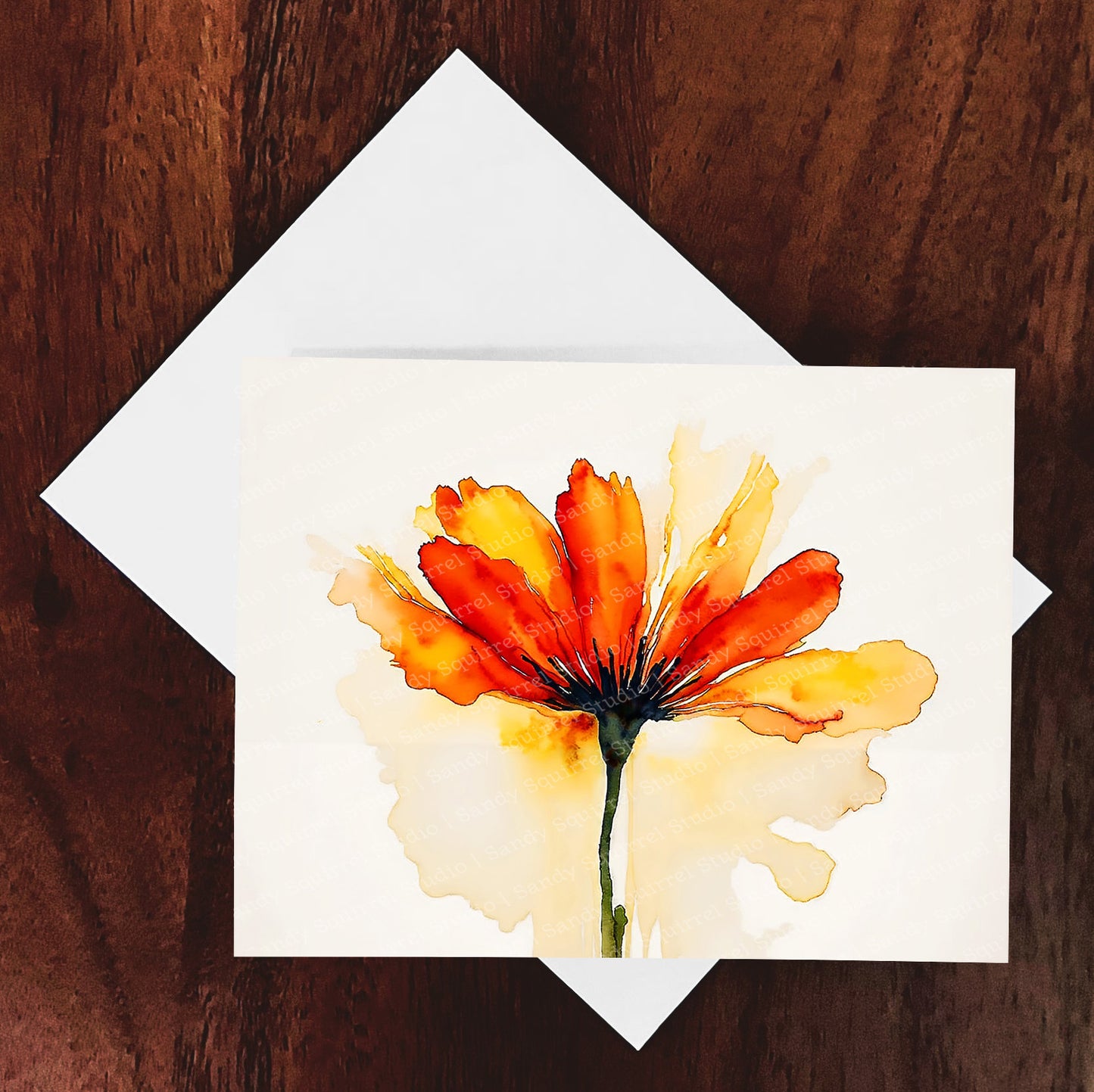 Floral Joy #5 Watercolor Style Art