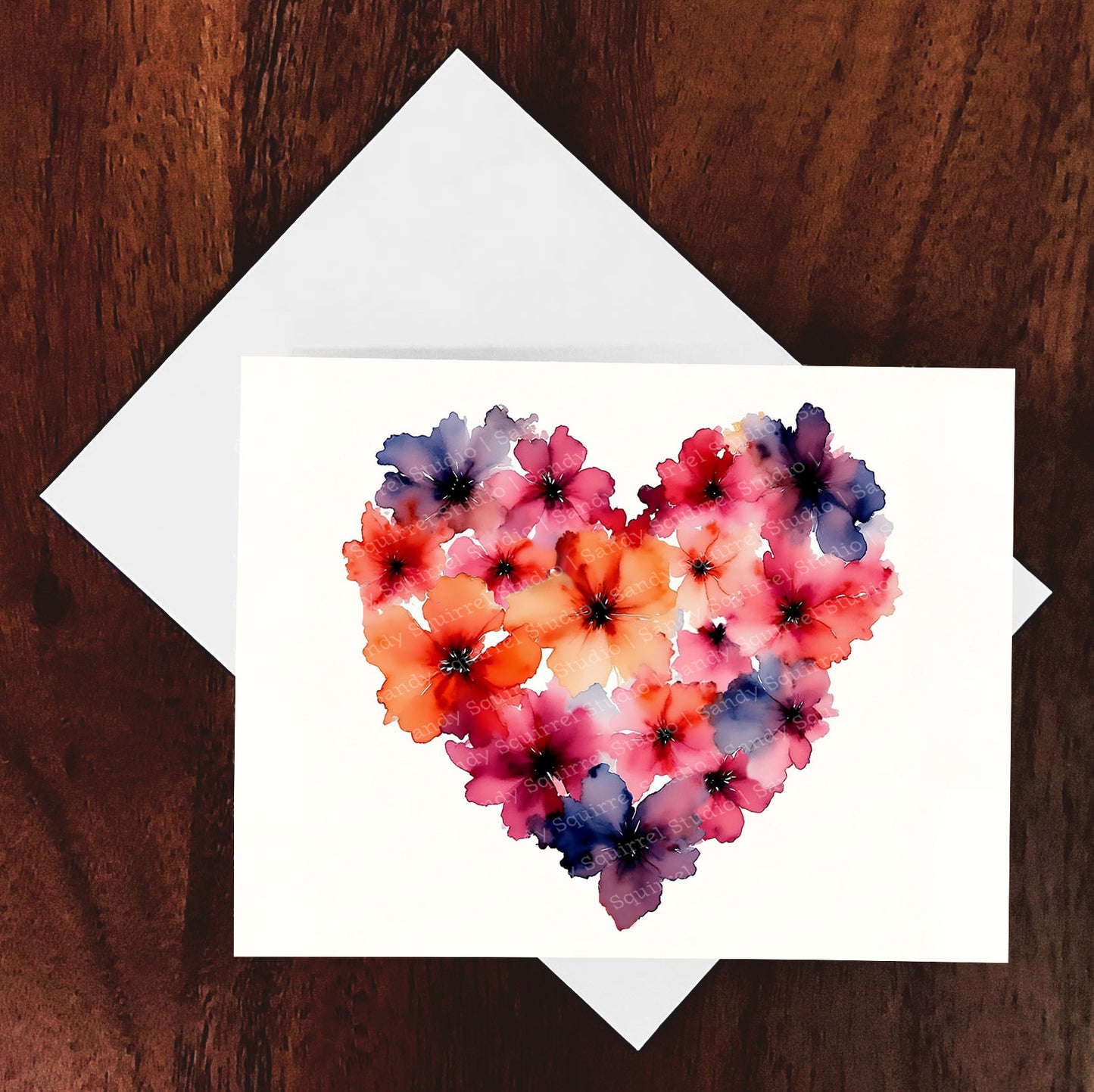 Floral Love Watercolor Style Floral Art