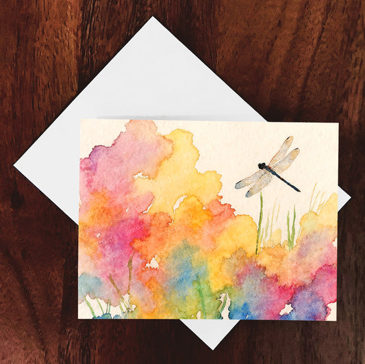 Flutterlight Watercolor-Style Dragonfly Art