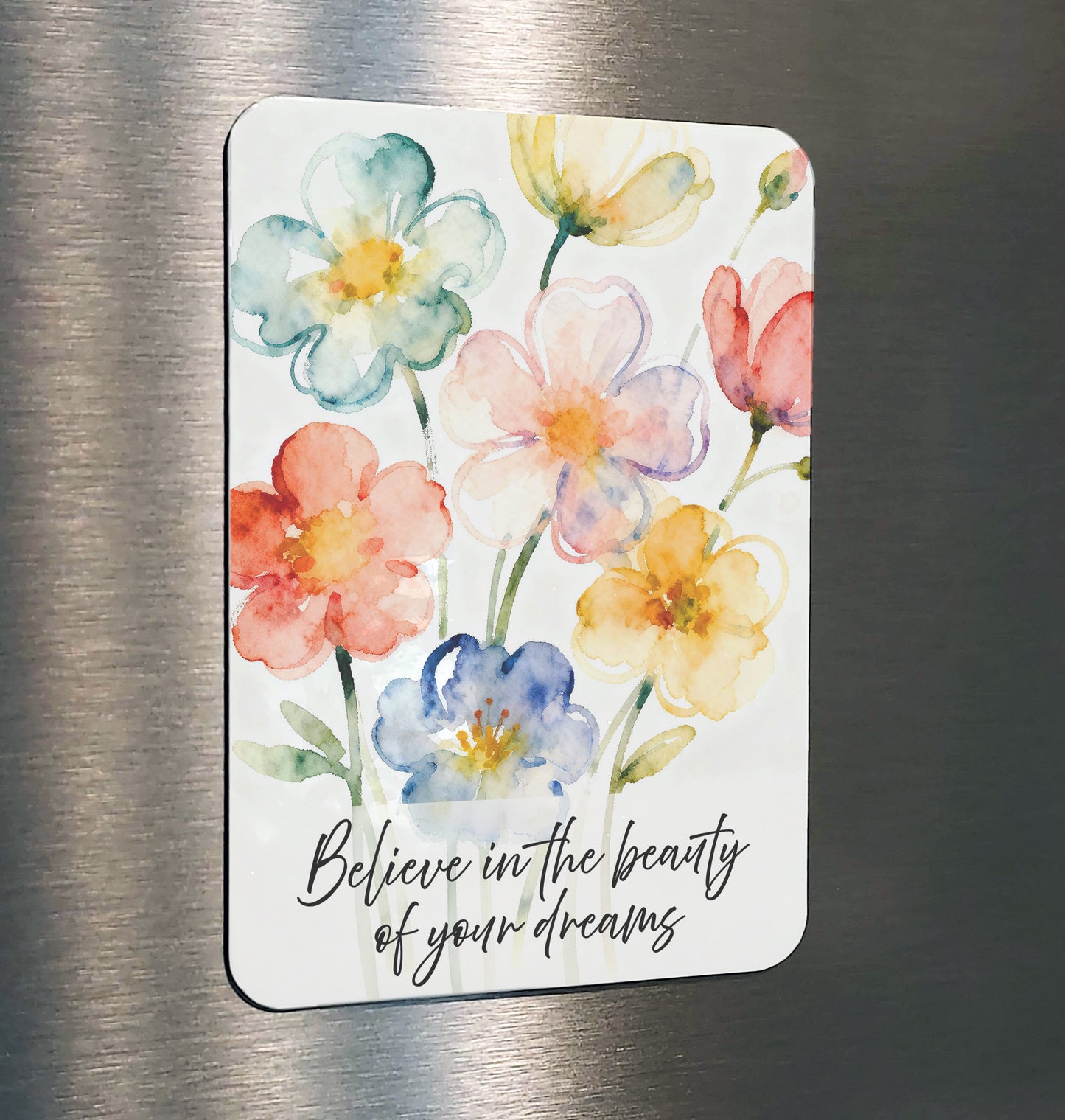 Full Bloom Whimsical Watercolor-Style Floral Art