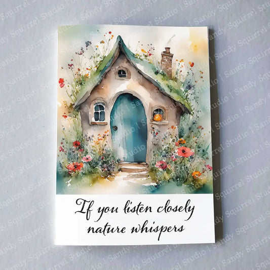 Garden Cottage 5X7 Greeting Card Wholesale Notecard