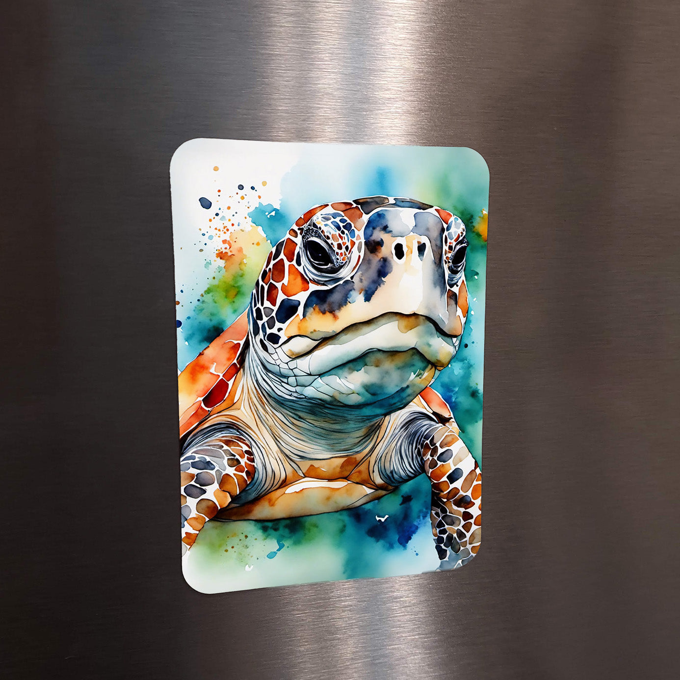 ’George’ Sublimated Image Turtle Magnet