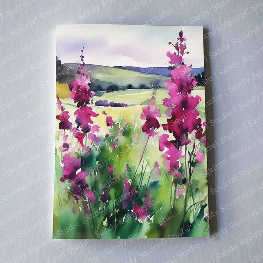 Glorious 7X5 Vibrant Floral Greeting Card Wholesale Notecard