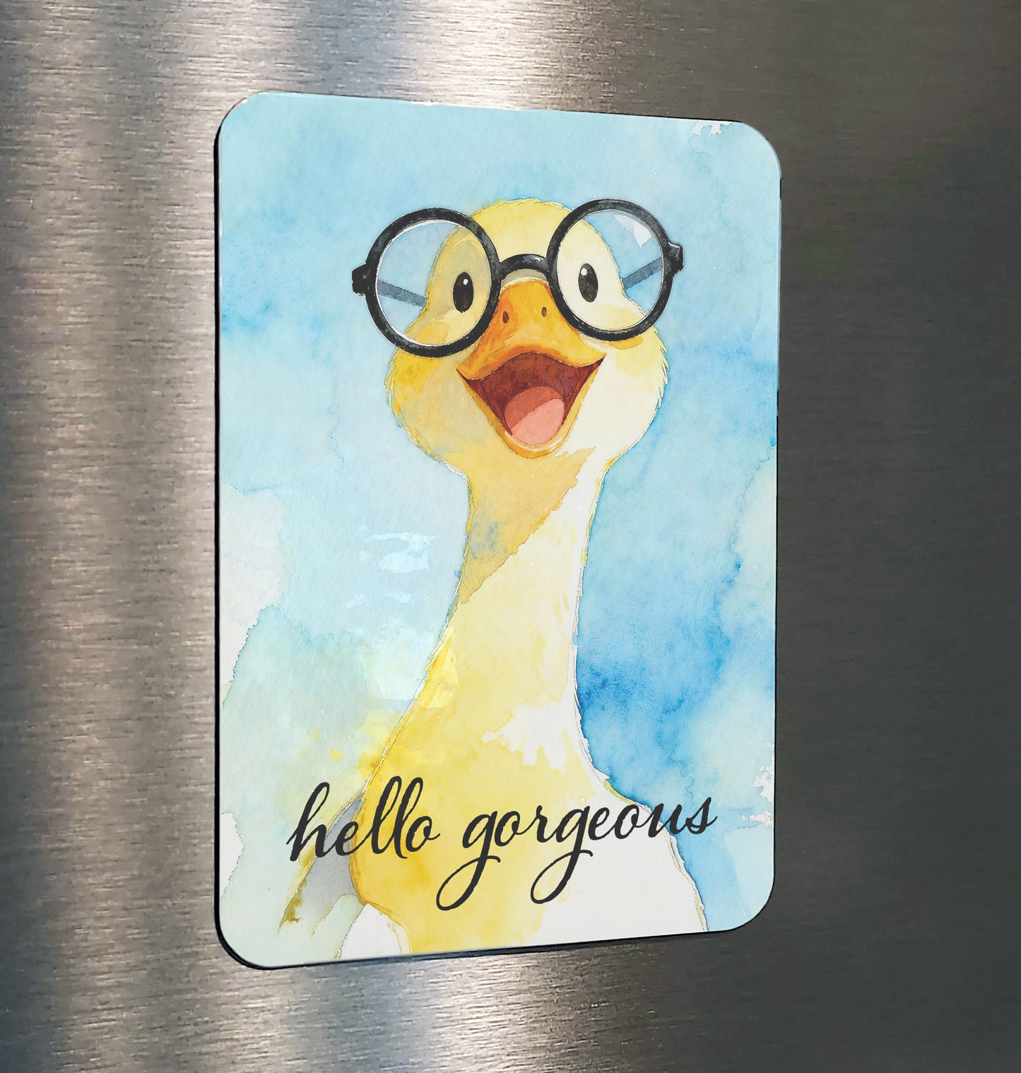Gorgeous Watercolor Style Duck Glasses Art