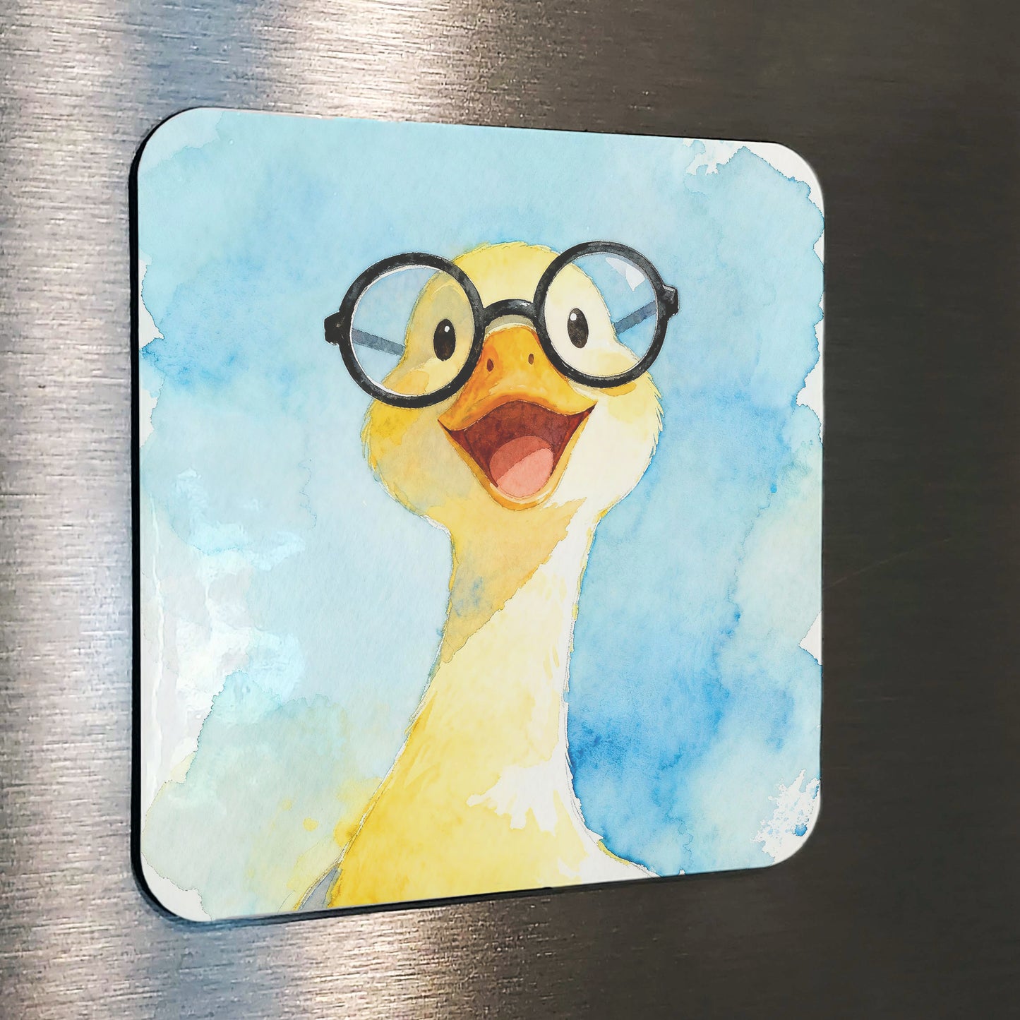 Gorgeous Watercolor Style Duck Glasses Art