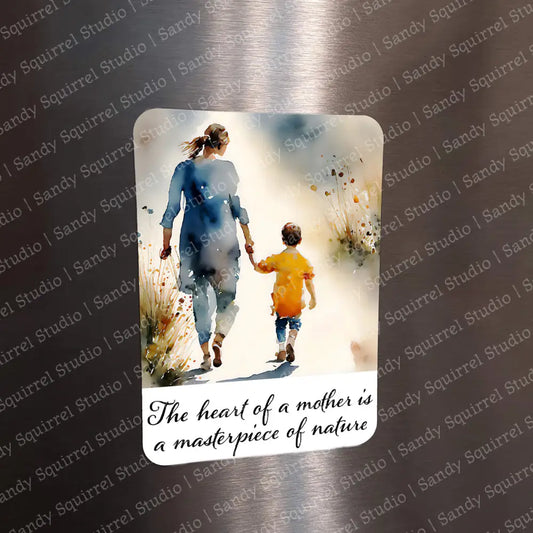 ’Hand In Hand’ Sublimated Image Magnet With Quote