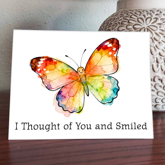 Happy Butterfly Watercolor Style Friendship Art
