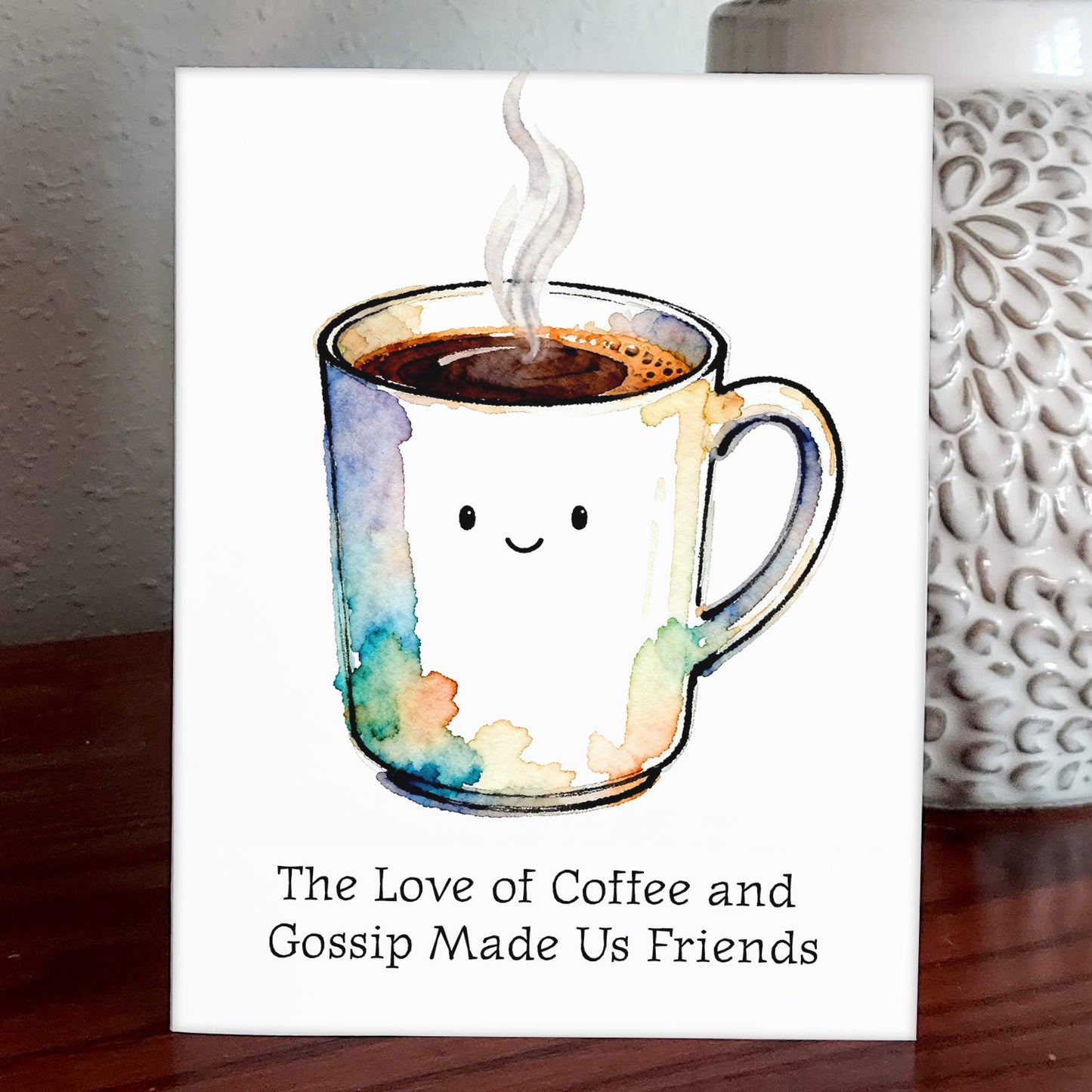 Happy Joe Watercolor Style Friendship Art