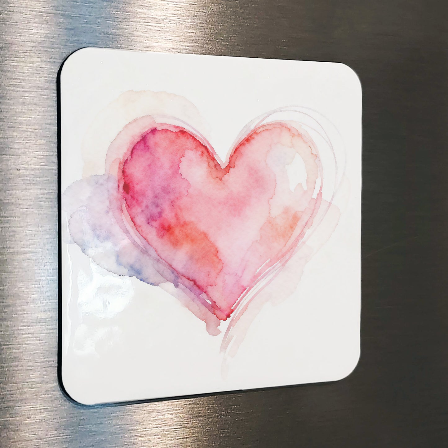 Happy Place Watercolor Style Love Heart Art