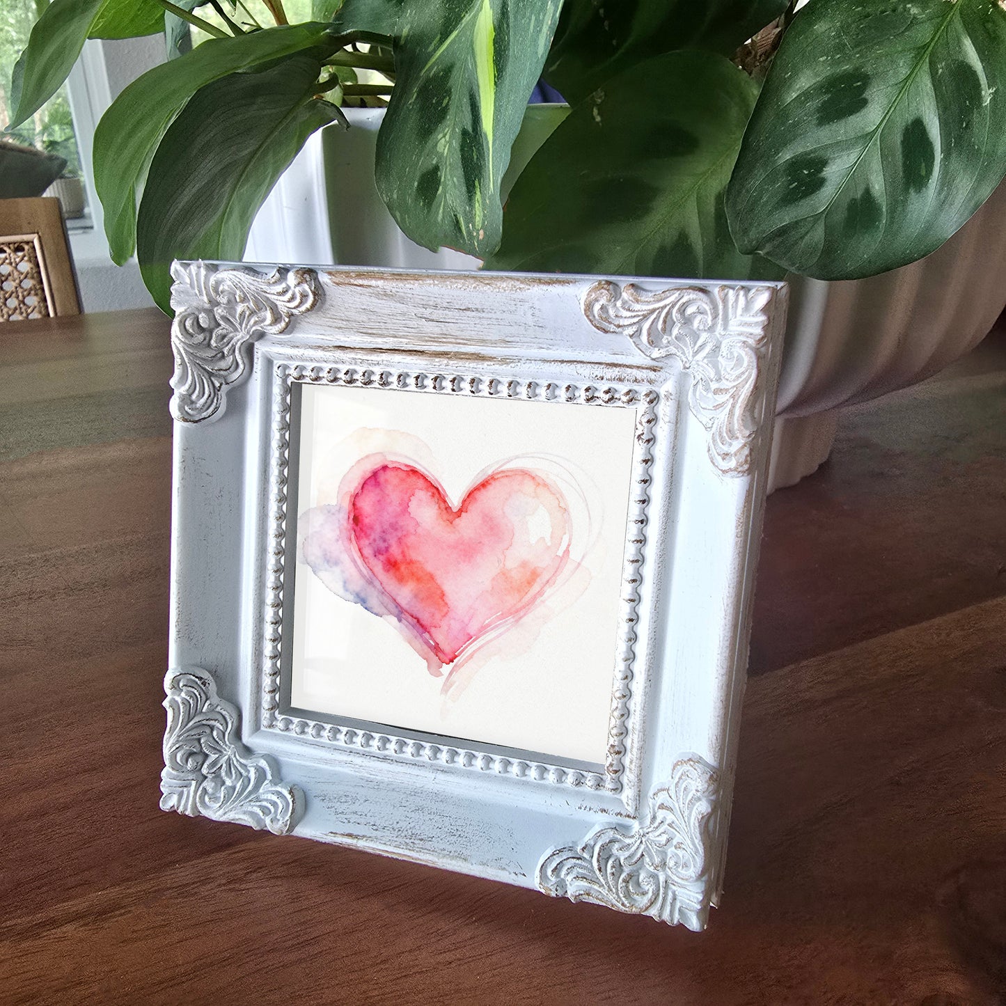 Happy Place Watercolor Style Love Heart Art