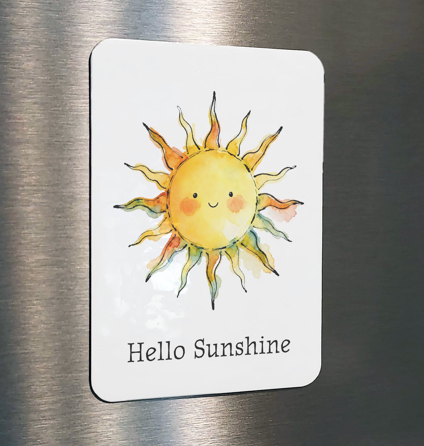 Happy Sun Watercolor Style Friendship Art