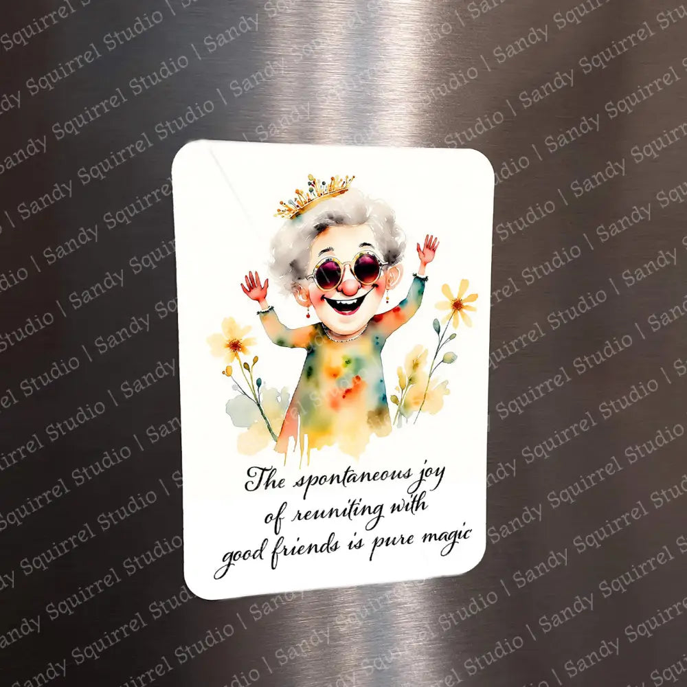 ’Hello’ Sublimated Image Magnet With Quote