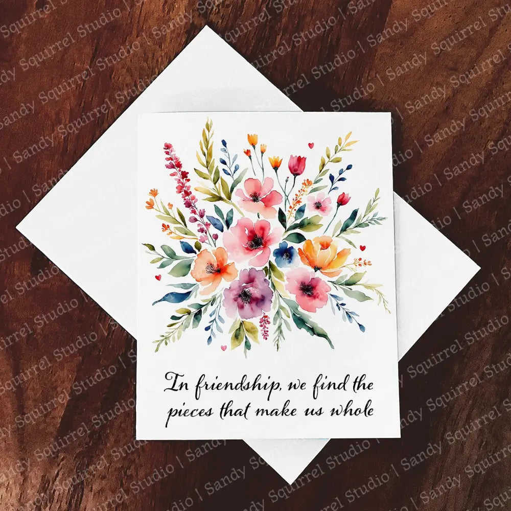 Love In Bloom Watercolor Style Greeting Card