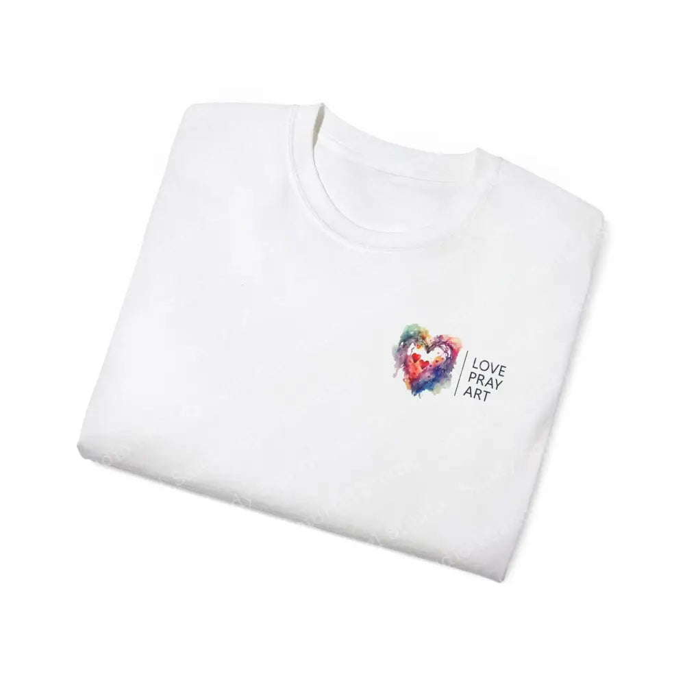 Love Pray Art Logo T - Shirt White / S