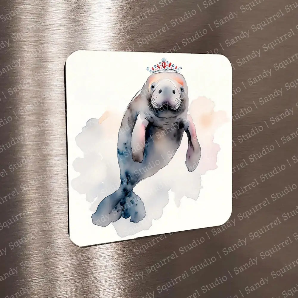 ’Manatee Majesty’ Sublimated Image Magnet