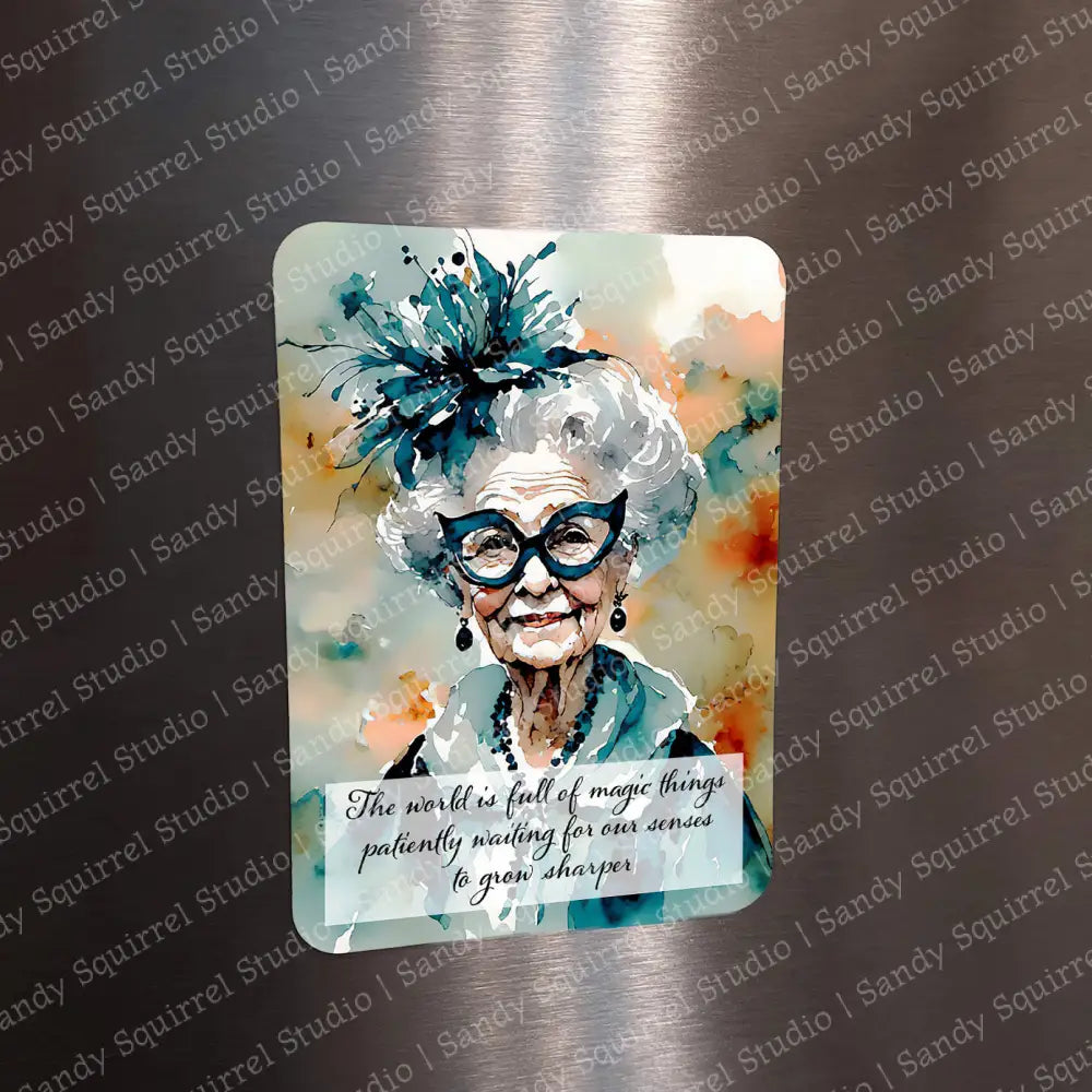 ’Masquerade’ Sublimated Image Magnet With Quote