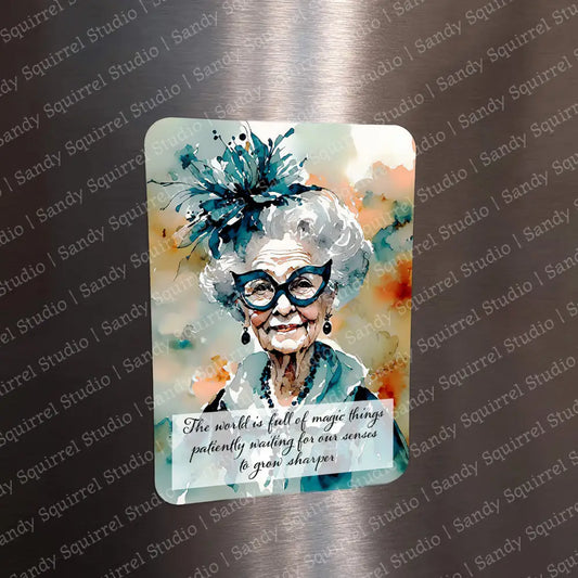 ’Masquerade’ Sublimated Image Magnet With Quote