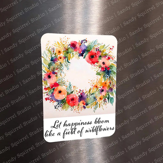 ’May Day’ Sublimated Image Magnet With Quote