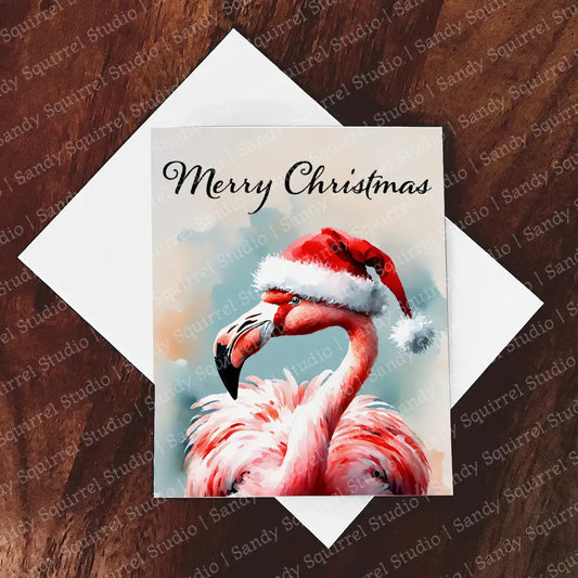 Merry Flamingo Christmas