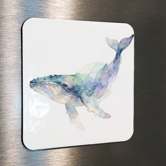 Old Man Watercolor-Style Coastal Whale Art