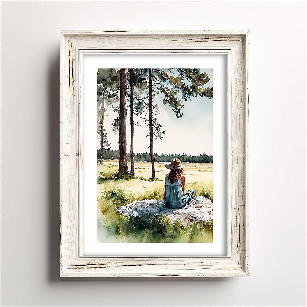 ’The Other Florida’ Original Florida Pines Art Home Decor Wall Print 5X7