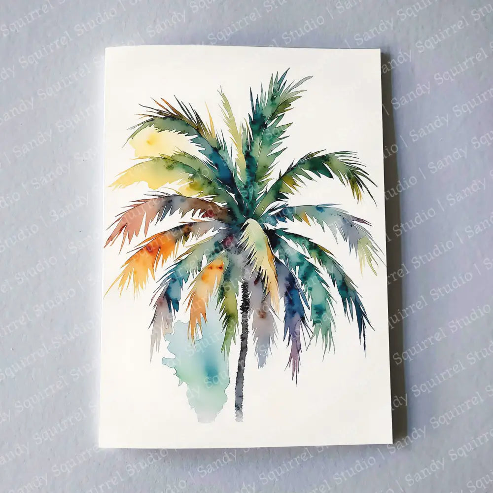 Palm In Bloom 5X7 Greeting Card Wholesale Notecard