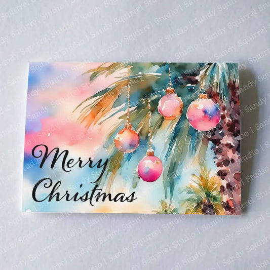 Palm Orbs Christmas Card Wholesale Notecard