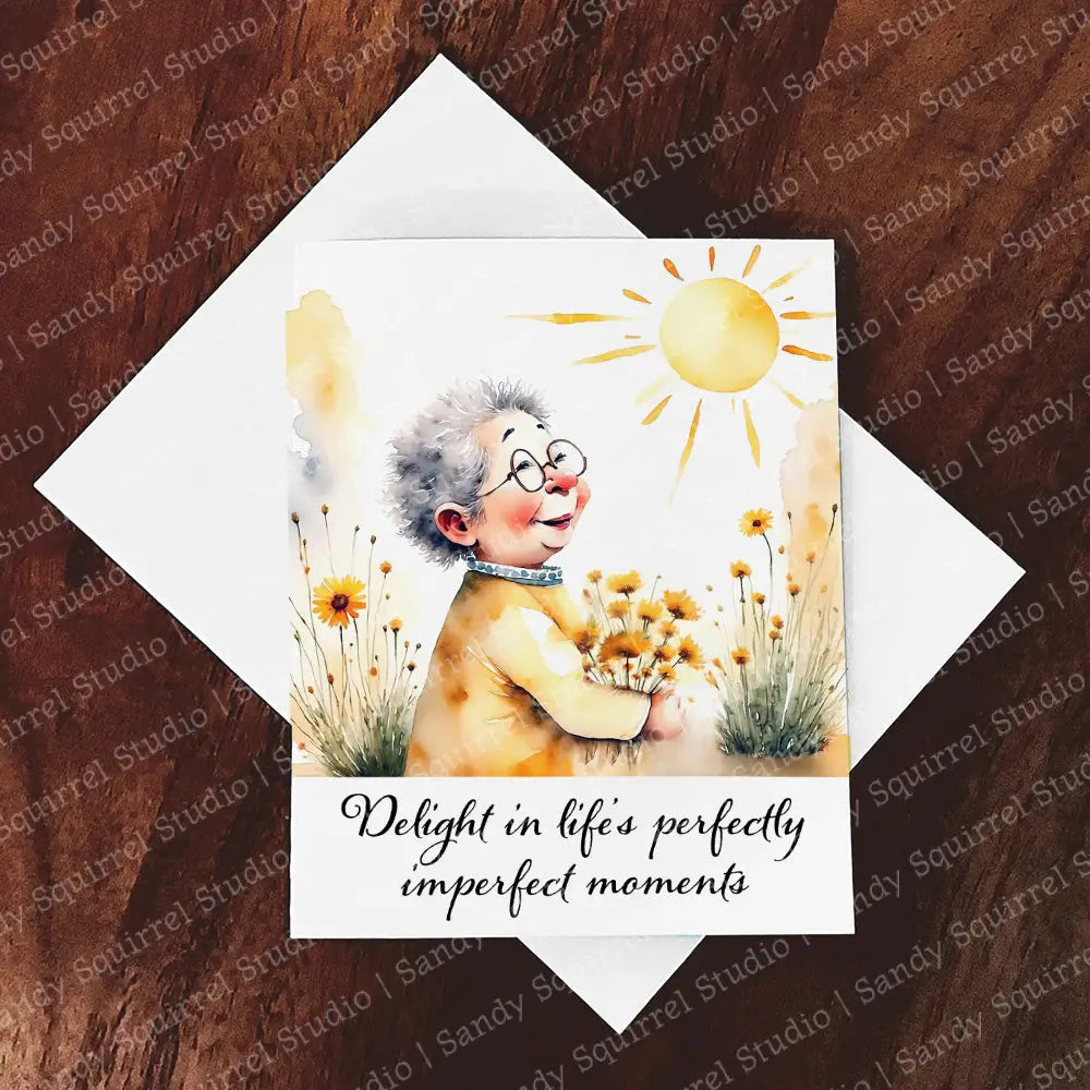 Perfect Day Watercolor Style Greeting Card