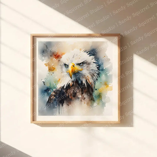 ’Piercing’ St Johns River Original Eagle Art Print Home Decor Watercolor Style Wall 12 X