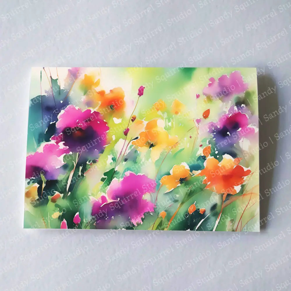 Pip 7X5 Vibrant Floral Greeting Card Wholesale Notecard