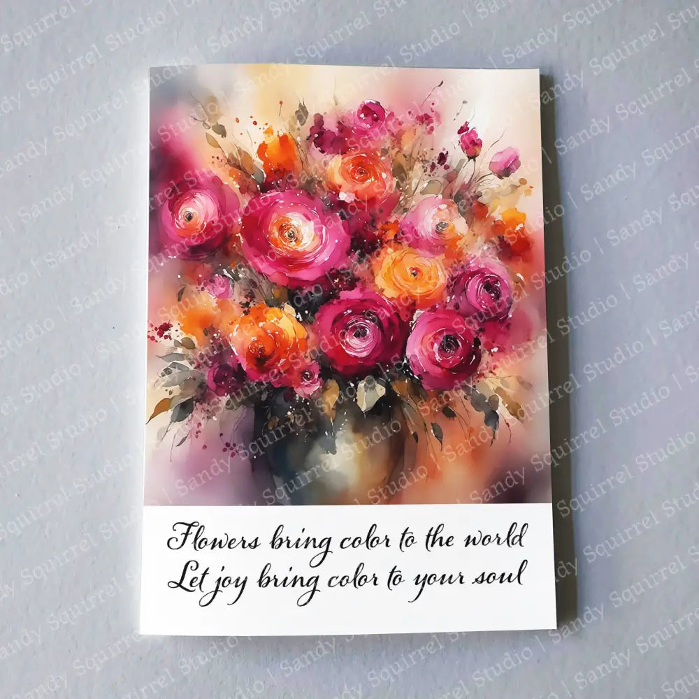 Radiant Blooms 5X7 Greeting Card Wholesale Notecard