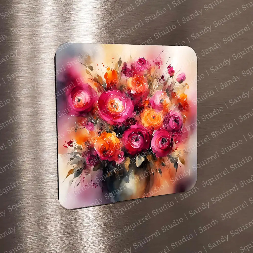 ’Radiant Blooms’ Sublimated Image Magnet