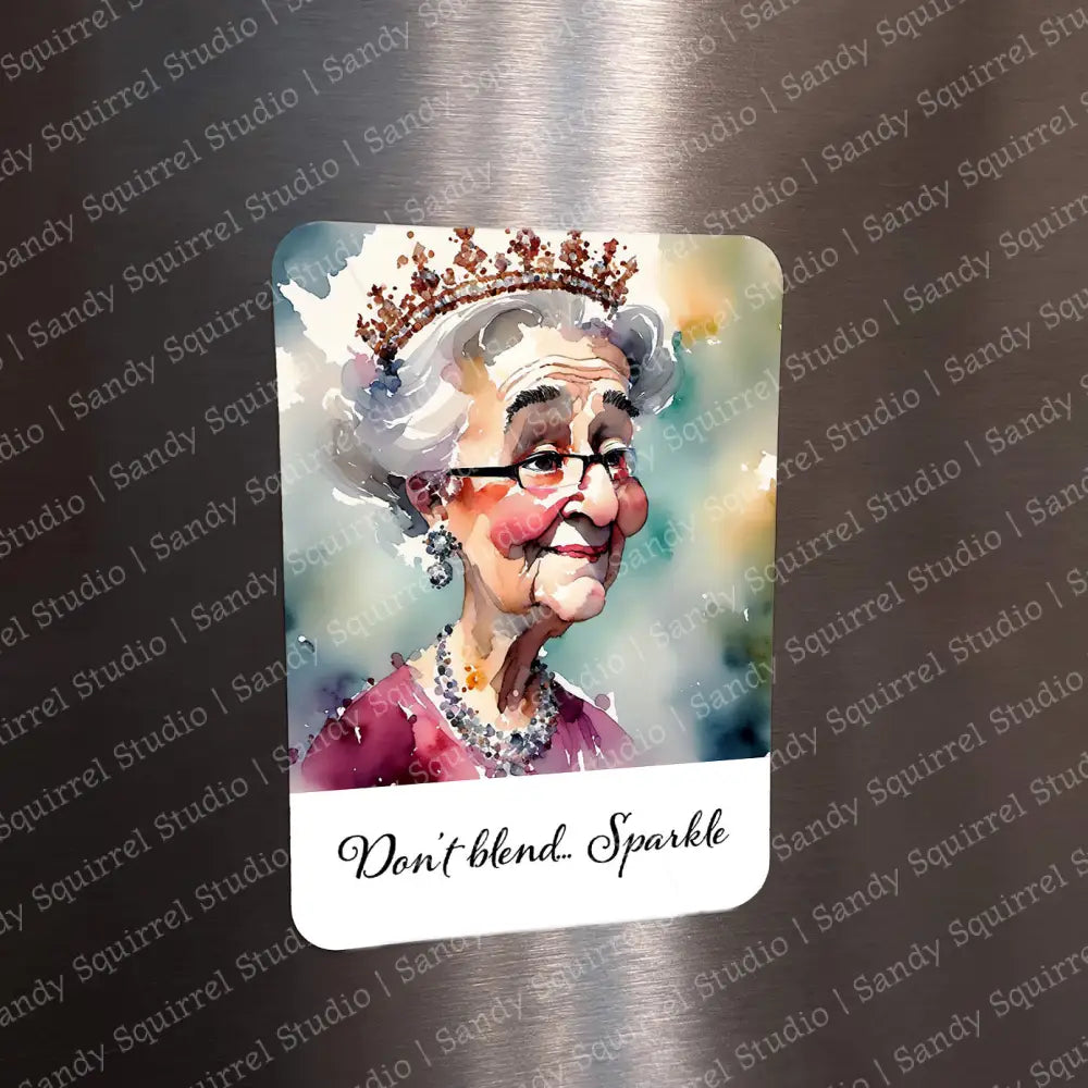 ’Sparkle’ Sublimated Image Magnet With Quote