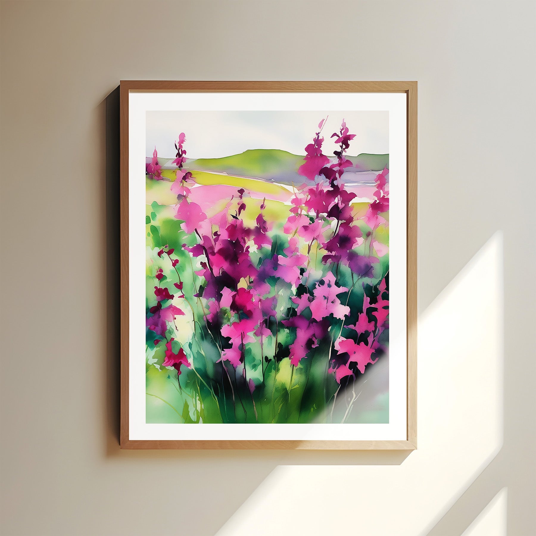 ’Spike’ Original Watercolor-Style Vibrant Floral Wall Art 8X10 Print