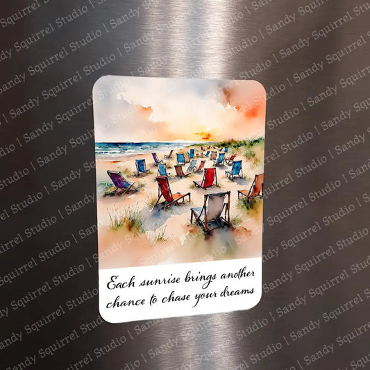 ’Sun Worship’ Sublimated Image Beach Magnet