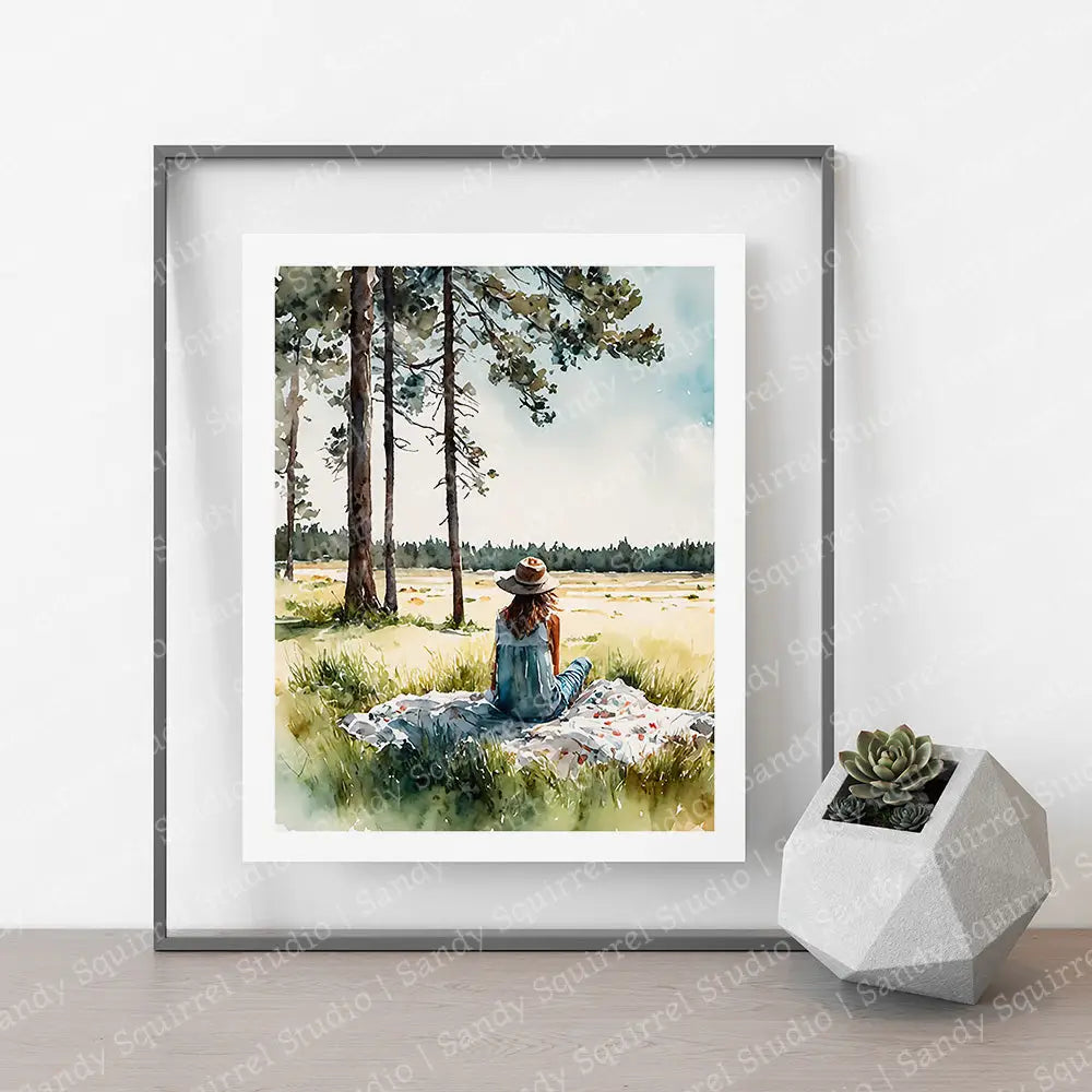 ’The Other Florida’ Original Florida Pines Art Home Decor Wall Print 8X10