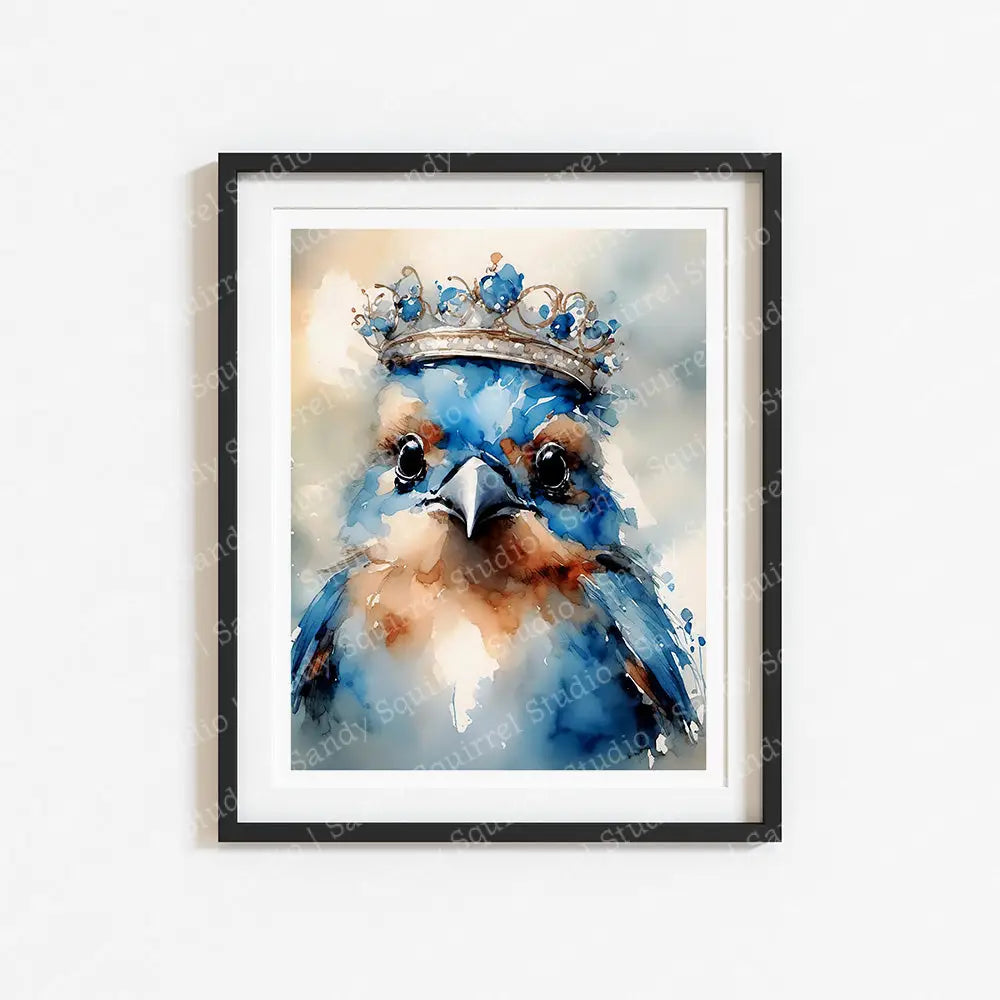 ’Topaz’ Original Bluebird Of Happiness Wall Art Print Home Decor 11 X 14